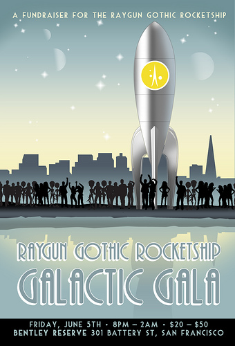 Raygun Gothic Rocketship Galactic Gala poster